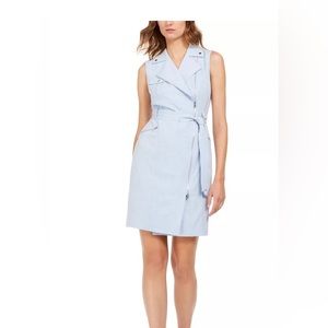 Calvin Klein Zip Front Belted Dress